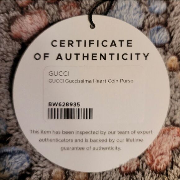 Gucci Guccissima Heart Coin Purse Purple Authentic - Picture 7 of 16